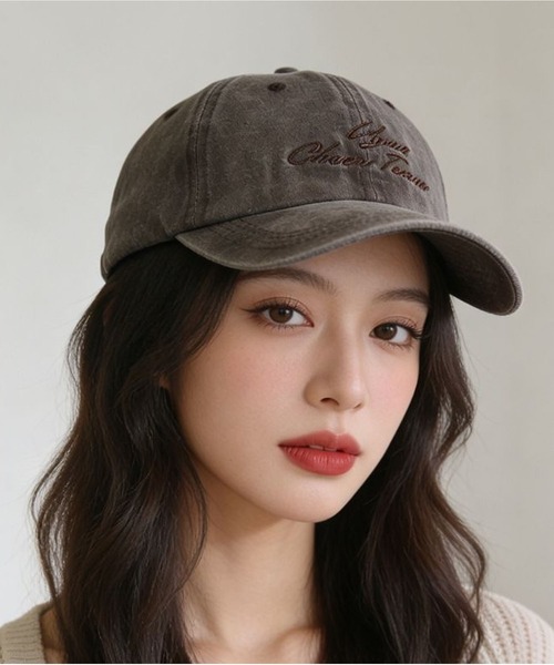 LA VORAGINE(ラ ヴォラジネ)の「ロゴ刺繍ベースボールキャップ 帽子(キャップ・レディース・GRAY/Navy/PINK/モカ・FREE)」の13枚目の写真