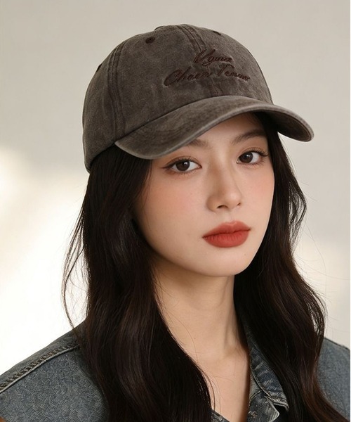LA VORAGINE(ラ ヴォラジネ)の「ロゴ刺繍ベースボールキャップ 帽子(キャップ・レディース・GRAY/Navy/PINK/モカ・FREE)」の12枚目の写真