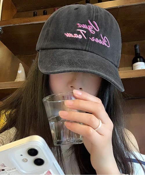 LA VORAGINE(ラ ヴォラジネ)の「ロゴ刺繍ベースボールキャップ 帽子(キャップ・レディース・GRAY/Navy/PINK/モカ・FREE)」の19枚目の写真