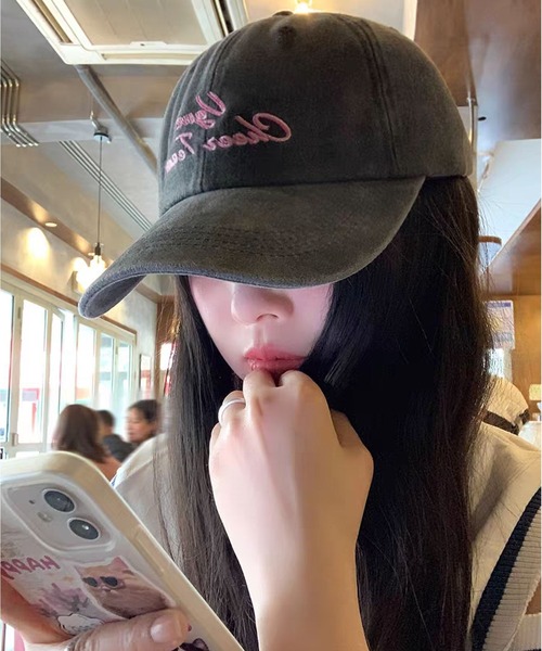 LA VORAGINE(ラ ヴォラジネ)の「ロゴ刺繍ベースボールキャップ 帽子(キャップ・レディース・GRAY/Navy/PINK/モカ・FREE)」の20枚目の写真