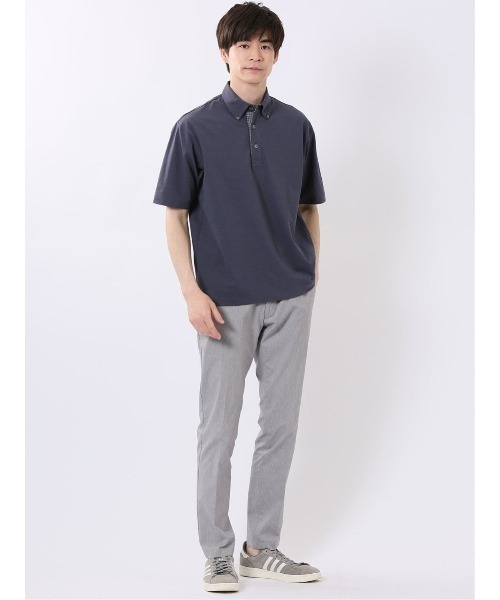 TAKA-Q（タカキュー）の「パンツ メンズ ストレッチ 接触冷感 スリム 5ポケット テーパード リネン混 クロスストレッチ + クール（チノパンツ・メンズ・ネイビー/グレー系その他2・2S/S/MEDIUM/LARGE/X-LARGE/3L）」の13枚目の写真