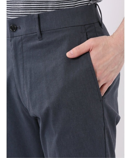 TAKA-Q（タカキュー）の「パンツ メンズ ストレッチ 接触冷感 スリム 5ポケット テーパード リネン混 クロスストレッチ + クール（チノパンツ・メンズ・ネイビー/グレー系その他2・2S/S/MEDIUM/LARGE/X-LARGE/3L）」の6枚目の写真