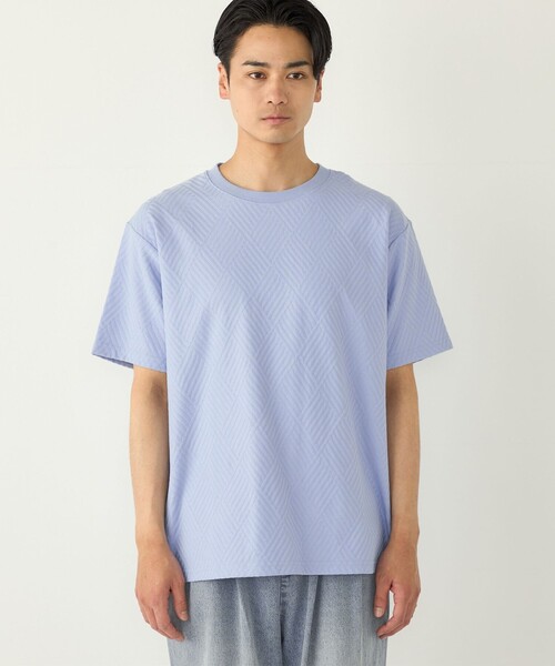 SHIPS Colors(シップス カラーズ)の「SHIPS Colors:リンクス ジャカード Tシャツ◇(Tシャツ/カットソー・メンズ・ライトグレー/ブルー/ネイビー・MEDIUM/X-LARGE/LARGE)」の10枚目の写真