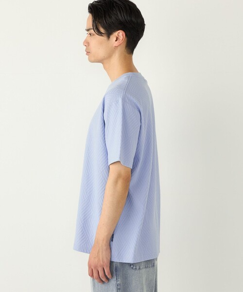 SHIPS Colors(シップス カラーズ)の「SHIPS Colors:リンクス ジャカード Tシャツ◇(Tシャツ/カットソー・メンズ・ライトグレー/ブルー/ネイビー・MEDIUM/X-LARGE/LARGE)」の11枚目の写真
