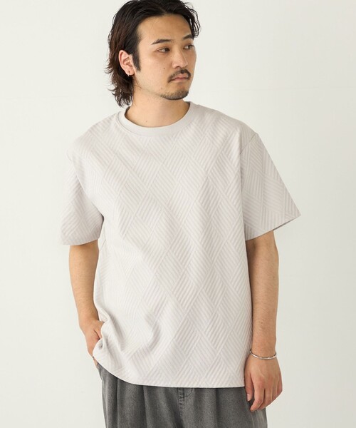 SHIPS Colors(シップス カラーズ)の「SHIPS Colors:リンクス ジャカード Tシャツ◇(Tシャツ/カットソー・メンズ・ライトグレー/ブルー/ネイビー・MEDIUM/X-LARGE/LARGE)」の17枚目の写真