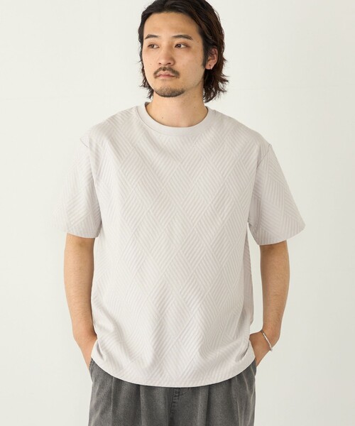 SHIPS Colors(シップス カラーズ)の「SHIPS Colors:リンクス ジャカード Tシャツ◇(Tシャツ/カットソー・メンズ・ライトグレー/ブルー/ネイビー・MEDIUM/X-LARGE/LARGE)」の18枚目の写真