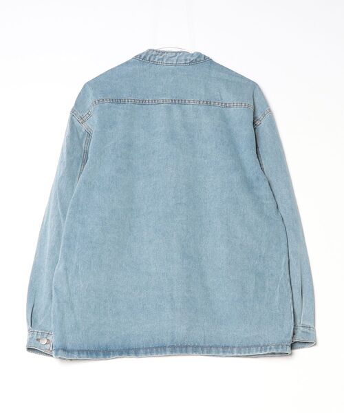 ONE DAY KMC (ワンデイケーエムシー)の「KUNG-FU SHIRT カンフーシャツ チャイナシャツ キレイめ 無地 長袖/ CTTP-001(カバーオール・メンズ・ライトブルー/ダークブルー・LARGE/MEDIUM/SMALL)」の9枚目の写真