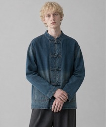 ONE DAY KMC （ワンデイケーエムシー）の「KUNG-FU SHIRT カンフーシャツ チャイナシャツ キレイめ 無地 長袖/ CTTP-001（カバーオール）」