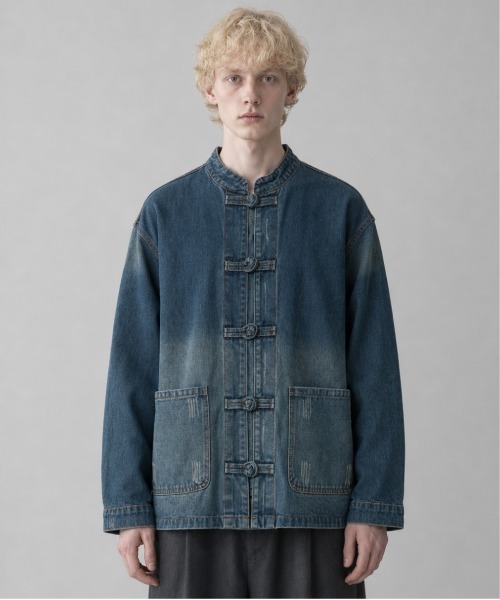 d*a様 KAPITAL チノ カンフーワークシャツ　チャイナシャツ　キャピタル セール】KUNG-FU SHIRT カンフーシャツ チャイナシャツ キレイめ 無地