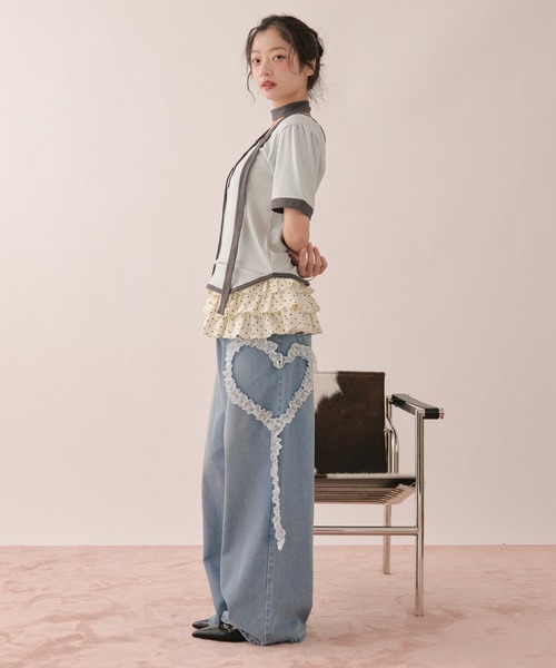 loin nuit(ロワンニュイ)の「many frill camisole / メニーフリルキャミソール(キャミソール・レディース・アイボリー/ブルー/グレー・FREE)」の14枚目の写真
