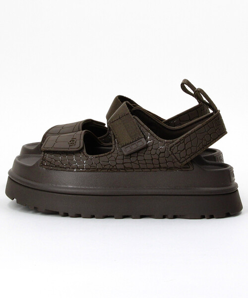 UGG（アグ）の「UGG/アグ W GOLDENGLOW EMBOSSED[23.0cm～24.0cm展開]/ゴールデングロウエンボスト（サンダル）（サンダル・レディース・オリーブ/ダークブラウン・6/7）」の4枚目の写真