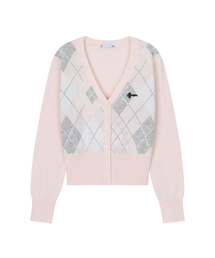 ILLIO（イリオ）の「Pink argyle cardigan（カーディガン/ボレロ）」