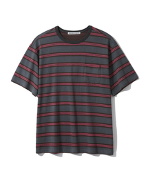 GARDEN EXPRESS（ガーデンエクスプレス）の「Multi Stripe Pocket T-Shirt (pink)（Tシャツ/カットソー）」