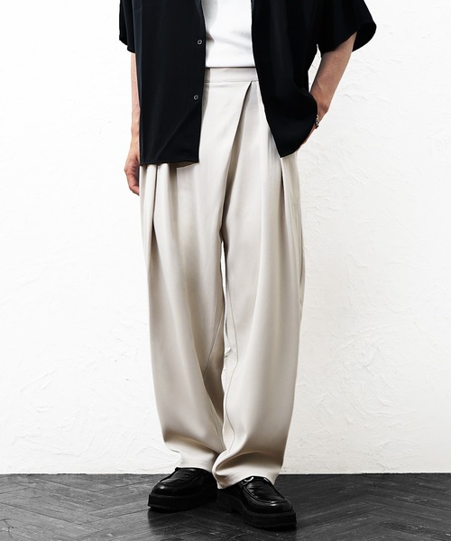 MinoriTY(マイノリティ)の「【MinoriTY】アシメデザインスラックスメンズ 春服 夏服 家庭洗濯可能 ユニセックス(その他パンツ・メンズ・ブラック/アイボリー・S/M/L)」の10枚目の写真