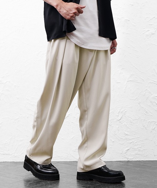 MinoriTY(マイノリティ)の「【MinoriTY】アシメデザインスラックスメンズ 春服 夏服 家庭洗濯可能 ユニセックス(その他パンツ・メンズ・ブラック/アイボリー・S/M/L)」の9枚目の写真