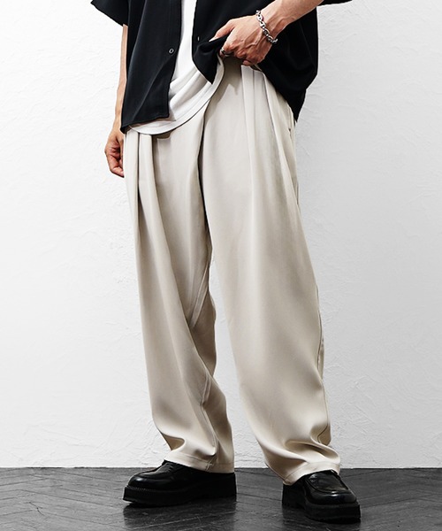 MinoriTY(マイノリティ)の「【MinoriTY】アシメデザインスラックスメンズ 春服 夏服 家庭洗濯可能 ユニセックス(その他パンツ・メンズ・ブラック/アイボリー・S/M/L)」の7枚目の写真