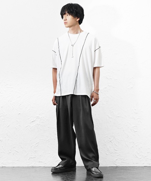 MinoriTY(マイノリティ)の「【MinoriTY】アシメデザインスラックスメンズ 春服 夏服 家庭洗濯可能 ユニセックス(その他パンツ・メンズ・ブラック/アイボリー・S/M/L)」の13枚目の写真