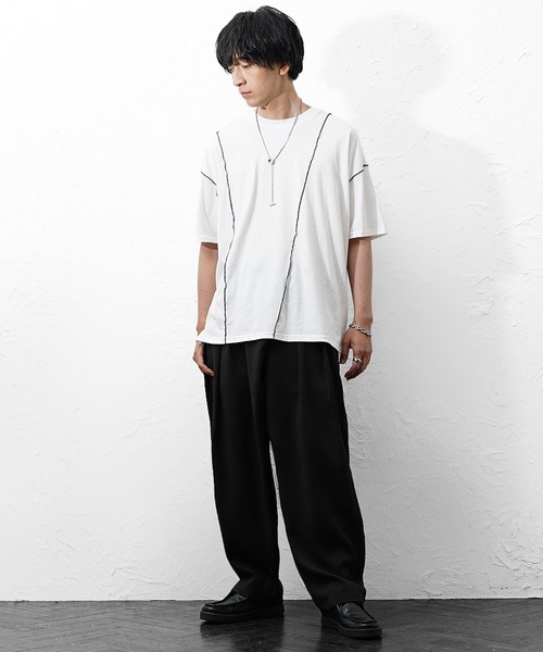 MinoriTY(マイノリティ)の「【MinoriTY】アシメデザインスラックスメンズ 春服 夏服 家庭洗濯可能 ユニセックス(その他パンツ・メンズ・ブラック/アイボリー・S/M/L)」の11枚目の写真