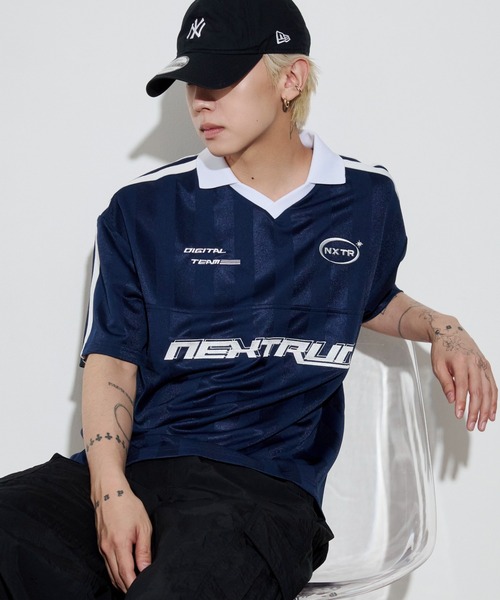 WEGO(ウィゴー)の「WEGO/【26年春夏新作】ラインゲームロゴTシャツ(Tシャツ/カットソー・メンズ・ワイン/ネイビー・LARGE/MEDIUM)」の8枚目の写真
