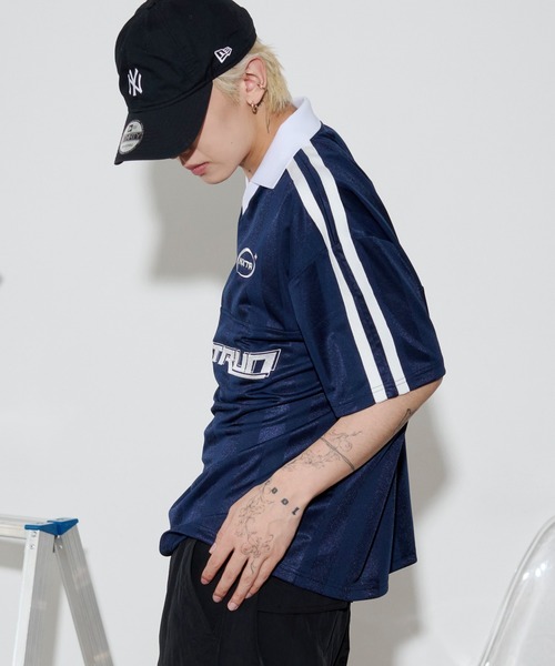 WEGO(ウィゴー)の「WEGO/【26年春夏新作】ラインゲームロゴTシャツ(Tシャツ/カットソー・メンズ・ワイン/ネイビー・LARGE/MEDIUM)」の10枚目の写真