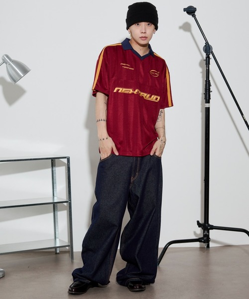 WEGO(ウィゴー)の「WEGO/【26年春夏新作】ラインゲームロゴTシャツ(Tシャツ/カットソー・メンズ・ワイン/ネイビー・LARGE/MEDIUM)」の20枚目の写真