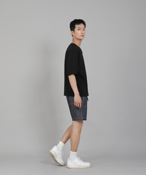 SAINTCREW(セントクルー)の「無地Vネック5部半袖TシャツVHR-895ブラック(Tシャツ/カットソー・メンズ・その他・LARGE/MEDIUM/XXXX-LARGE/XXX-LARGE/XX-LARGE/X-LARGE)」の14枚目の写真