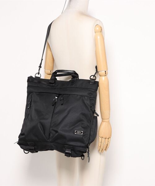 AS2OV（アッソブ）の「【AS2OV/アッソブ】 CORDURADOBBY 305D 3WAY HELMET BAG（ショルダーバッグ・メンズ・カーキ/ブラック・FREE）」の3枚目の写真