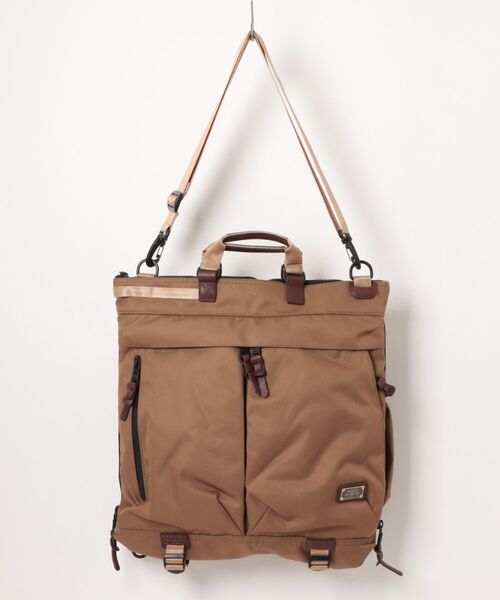 AS2OV（アッソブ）の「【AS2OV/アッソブ】 CORDURADOBBY 305D 3WAY HELMET BAG（ショルダーバッグ・メンズ・カーキ/ブラック・FREE）」の17枚目の写真