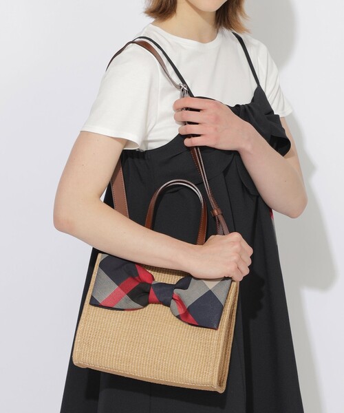 BLUE LABEL CRESTBRIDGE(ブルーレーベルクレストブリッジ)の「リボンかごバッグ(ショルダーバッグ・レディース・ブラウン/ライトベージュ/ベージュ系その他4・FREE)」の9枚目の写真