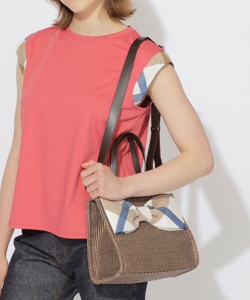BLUE LABEL CRESTBRIDGE(ブルーレーベルクレストブリッジ)の「リボンかごバッグ(ショルダーバッグ・レディース・ブラウン/ライトベージュ/ベージュ系その他4・FREE)」の14枚目の写真