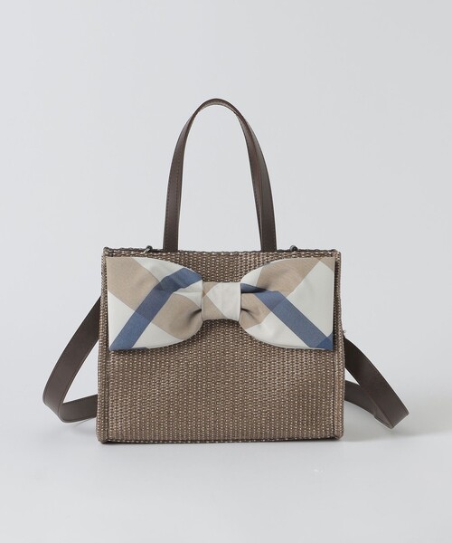 BLUE LABEL CRESTBRIDGE(ブルーレーベルクレストブリッジ)の「リボンかごバッグ(ショルダーバッグ・レディース・ブラウン/ライトベージュ/ベージュ系その他4・FREE)」の18枚目の写真