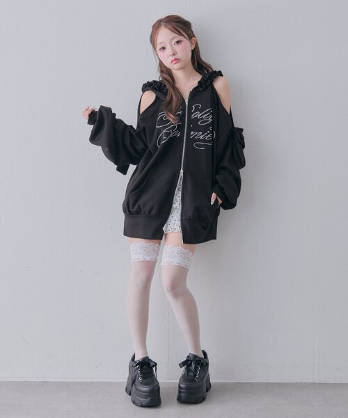 OLIVE des OLIVE（オリーブデオリーブ）の「【10cm厚底/爆盛れ】ロゴ厚底スニーカー（スニーカー・レディース・ピンク/オフホワイト/ブラック・SMALL/MEDIUM/LARGE）」の22枚目の写真