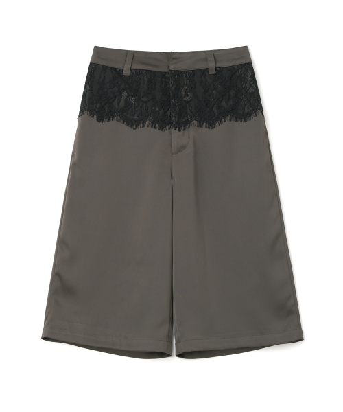 MILLO WOMEN（ミロウーマン）の「シルキー レース クロップトラウザー [チャコールブラウン]（その他パンツ・レディース・その他・SMALL/MEDIUM）」の2枚目の写真