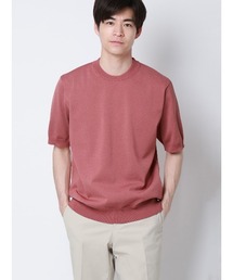 SUIT SQUARE（スーツスクエア）の「冷たいオフィT／Tシャツ／半袖／ウォッシャブル／接触冷感／リネンライクプレーティング天竺／無地（Tシャツ/カットソー）」