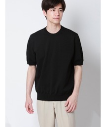 冷たいオフィT/Tシャツ/半袖/ウォッシャブル/接触冷感/リネンライクプレーティング天竺/無地