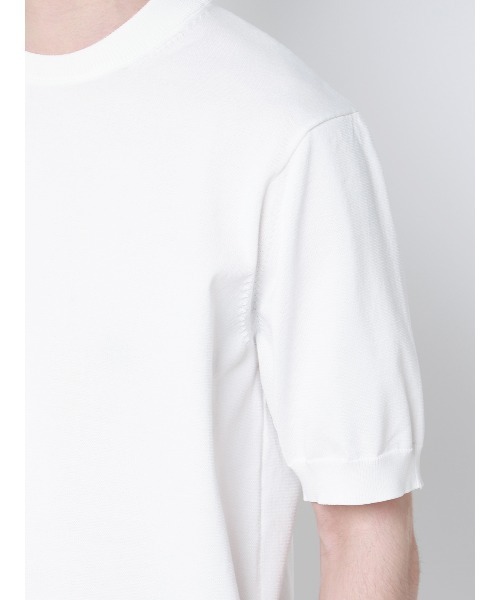 SUIT SQUARE(スーツスクエア)の「冷たいオフィT/Tシャツ/半袖/ウォッシャブル/接触冷感/リネンライクプレーティング天竺/無地(Tシャツ/カットソー・メンズ・ピンク/ブラック/ライトグレー/ホワイト・L/M/S/LL)」の9枚目の写真