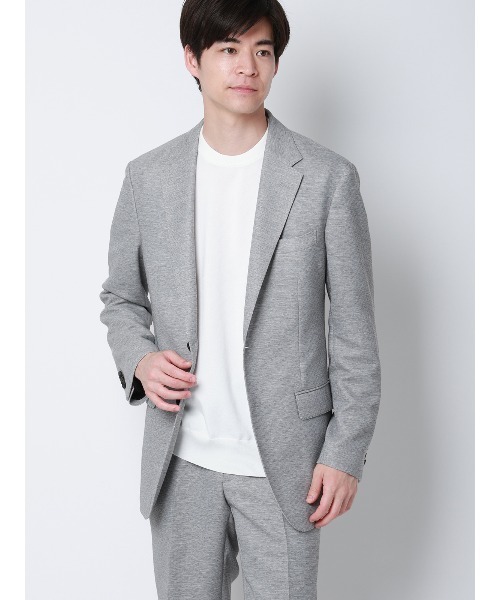 SUIT SQUARE(スーツスクエア)の「冷たいオフィT/Tシャツ/半袖/ウォッシャブル/接触冷感/リネンライクプレーティング天竺/無地(Tシャツ/カットソー・メンズ・ピンク/ブラック/ライトグレー/ホワイト・L/M/S/LL)」の14枚目の写真