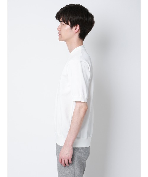 SUIT SQUARE(スーツスクエア)の「冷たいオフィT/Tシャツ/半袖/ウォッシャブル/接触冷感/リネンライクプレーティング天竺/無地(Tシャツ/カットソー・メンズ・ピンク/ブラック/ライトグレー/ホワイト・L/M/S/LL)」の6枚目の写真