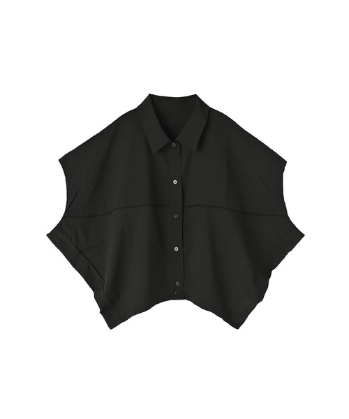 STYLE DELI(スタイルデリ)の「【BLK001】シアーサッカーランタンノースリシャツ(シャツ/ブラウス・レディース・ブラック・FREE)」の16枚目の写真