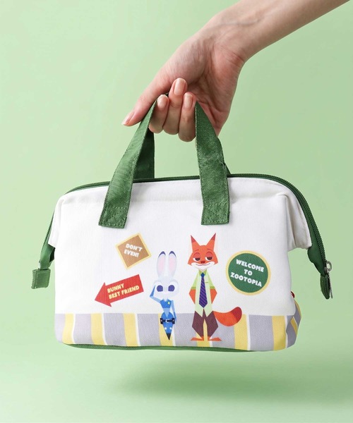 Disney(ディズニー)の「〈DISNEY/ディズニー〉ズートピア ワッペン がま口型ランチバッグ KGAF1(エコバッグ/サブバッグ・レディース・ホワイト×グリーン・ONE SIZE)」の10枚目の写真