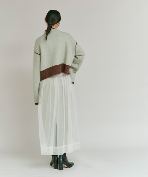 W:Huku(フーク)の「【W:Huku / ブライトシフォン】ロング スカート / Bright Chiffon Long Skirt(スカート・レディース・アイボリー・FREE)」の4枚目の写真