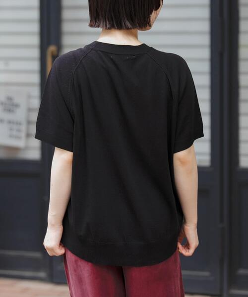 FORK&SPOON（フォークアンドスプーン）の「FORK&SPOON　ラグランスリーブニットTシャツ（ニット/セーター・レディース・ブラック/ブルー/グレー・1）」の5枚目の写真