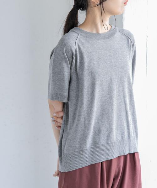FORK&SPOON（フォークアンドスプーン）の「FORK&SPOON　ラグランスリーブニットTシャツ（ニット/セーター・レディース・ブラック/ブルー/グレー・1）」の11枚目の写真