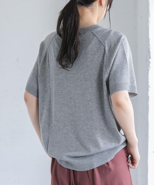 FORK&SPOON（フォークアンドスプーン）の「FORK&SPOON　ラグランスリーブニットTシャツ（ニット/セーター・レディース・ブラック/ブルー/グレー・1）」の14枚目の写真