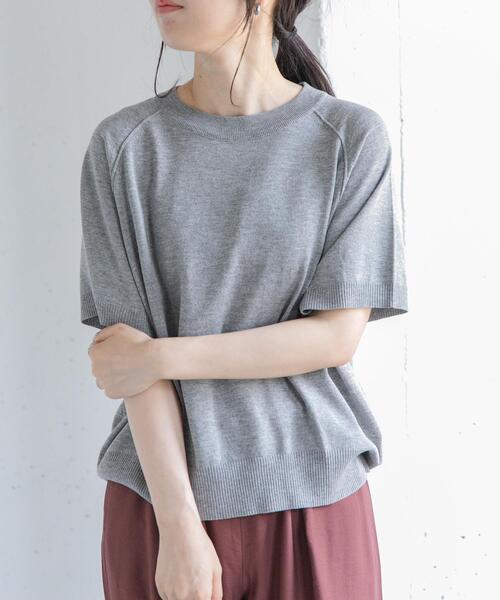 FORK&SPOON（フォークアンドスプーン）の「FORK&SPOON　ラグランスリーブニットTシャツ（ニット/セーター・レディース・ブラック/ブルー/グレー・1）」の15枚目の写真