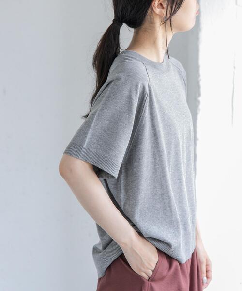 FORK&SPOON（フォークアンドスプーン）の「FORK&SPOON　ラグランスリーブニットTシャツ（ニット/セーター・レディース・ブラック/ブルー/グレー・1）」の16枚目の写真