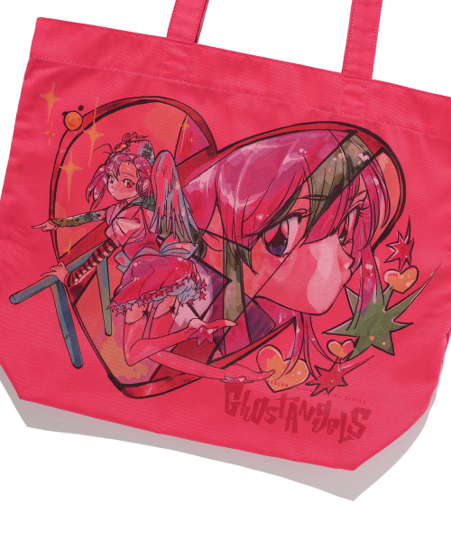 NICE GHOST CLUB（ナイスゴーストクラブ）の「GHOST ANGELS TOTE BAG_PINK(NG2GMUAB50C)（トートバッグ・レディース・ピンク・F）」の4枚目の写真