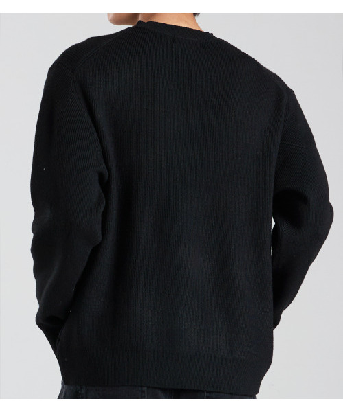 BUTTON SEOUL(ボタンソウル)の「5ボタンヘンリーネックロングスリーブニット(ブラック)(ニット/セーター・メンズ・その他・MEDIUM/LARGE)」の7枚目の写真