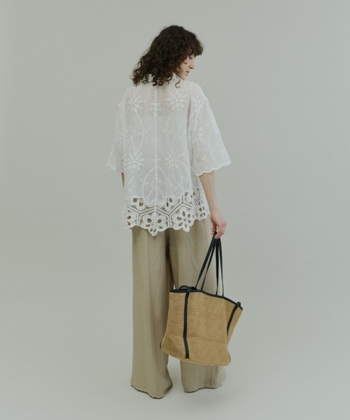 Plumel(プルメル)の「Half Sleeve Scallop Lace Shirt / ハーフスリーブスカラップレースシャツ(シャツ/ブラウス・レディース・オフホワイト/ベージュ・MEDIUM)」の7枚目の写真