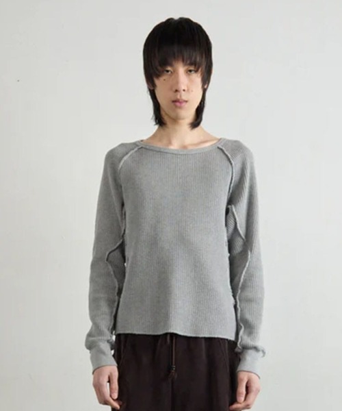 NVRFRGT(ネヴァーフォーゲット)の「WAFFLE THERMAL LONG SLEEVE T-SHIRT(Tシャツ/カットソー・メンズ・ブラック/ホワイト/グレー・2/1/3)」の3枚目の写真